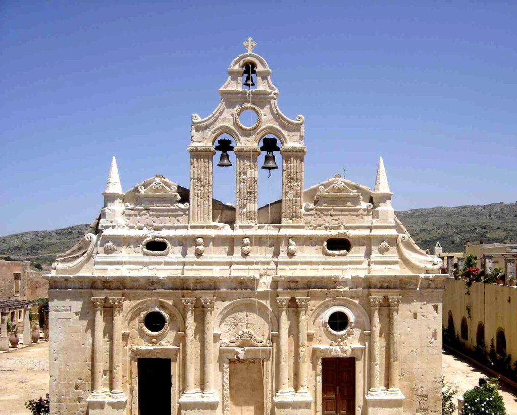 Arkadi Monastery is a symbol of Cretan resistance against the Ottoman Empire, with beautiful architecture and historical significance