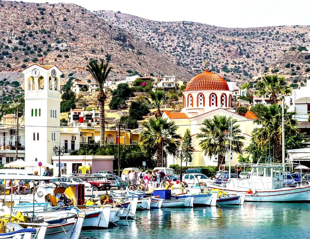 Elounda Village is a charming seaside destination known for its luxury resorts and views of Spinalonga Island