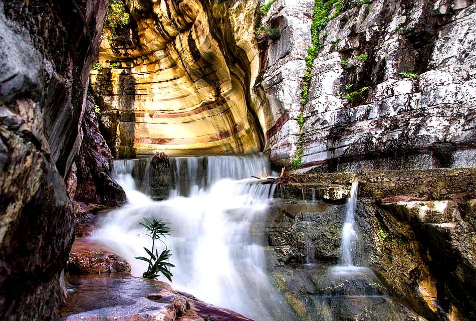 Ha Gorge is a narrow, dramatic gorge popular with adventurers for canyoning and hiking