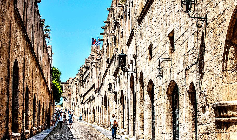 Rhodes Old Town is a UNESCO World Heritage site with medieval streets, historic buildings, and a fascinating mix of cultures