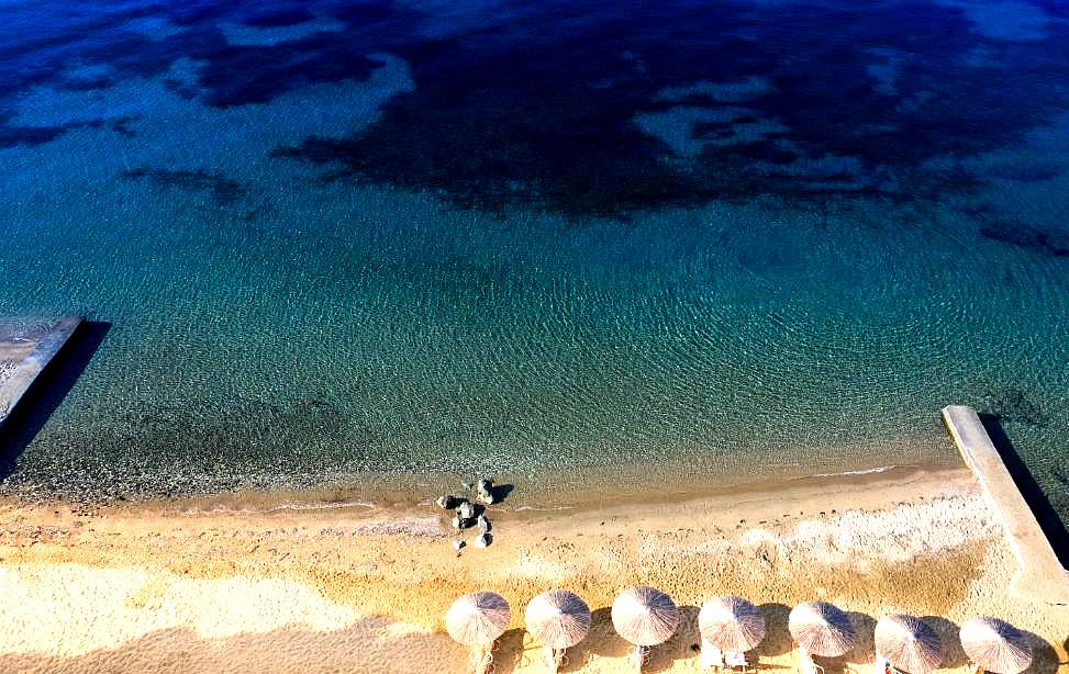 aerial view of beach at hotel