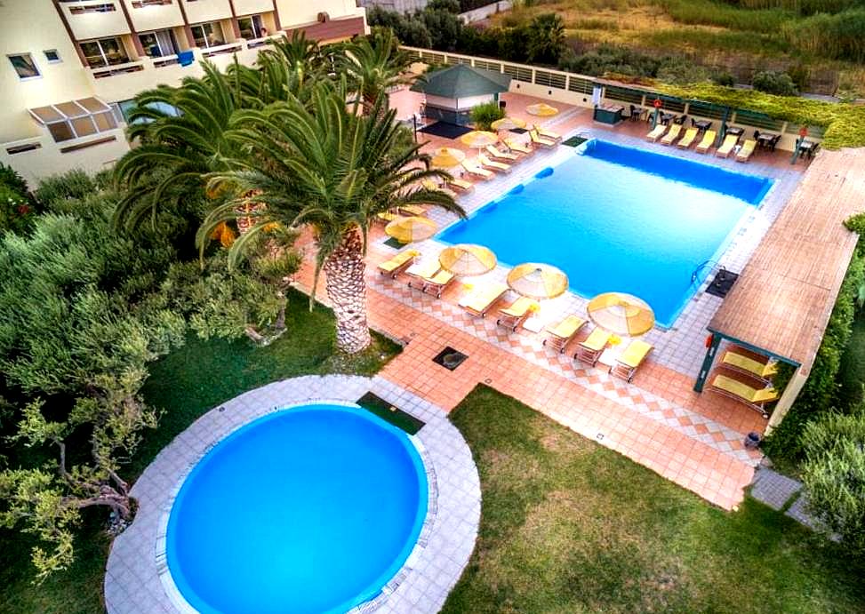 aerial view of swimming pool area