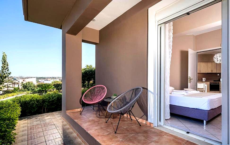 cozy patio off bedroom