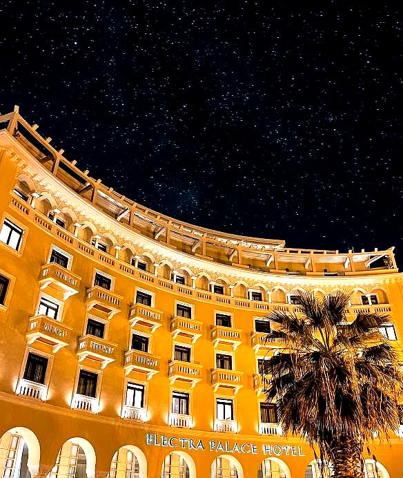 electra palace hotel night view