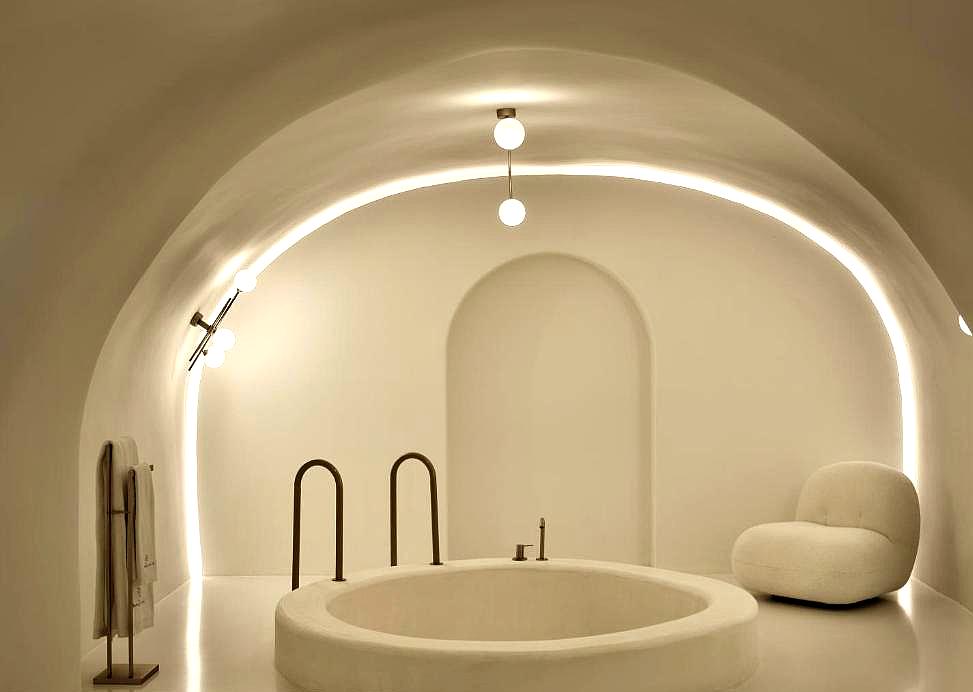 elegant cave style bathtub