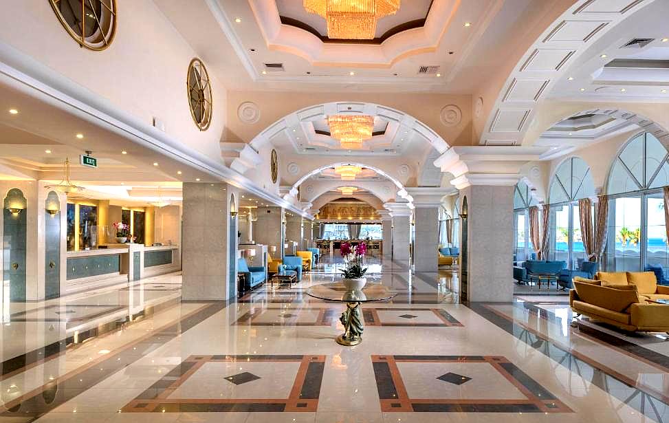 grand lobby with elegant decor