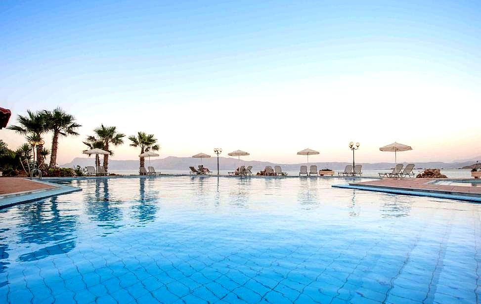 infinity pool with panoramic sea view