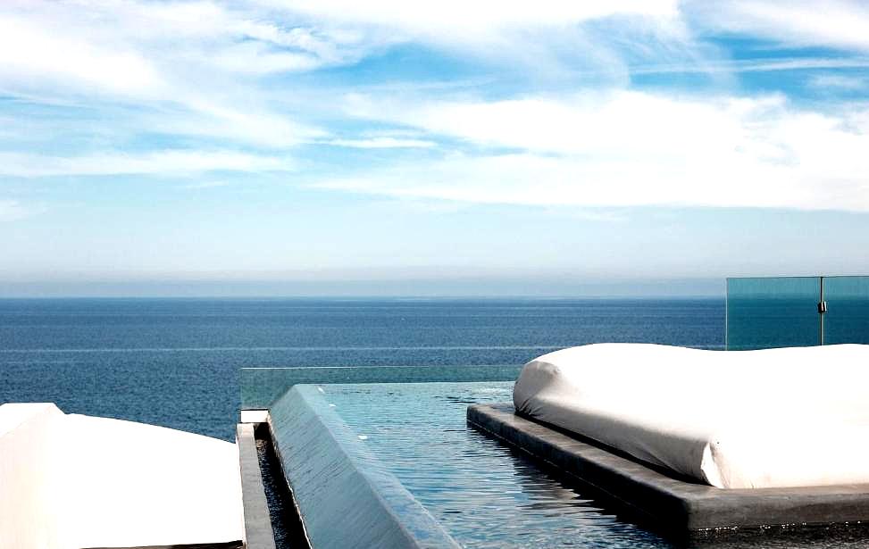 infinity pool with sea view