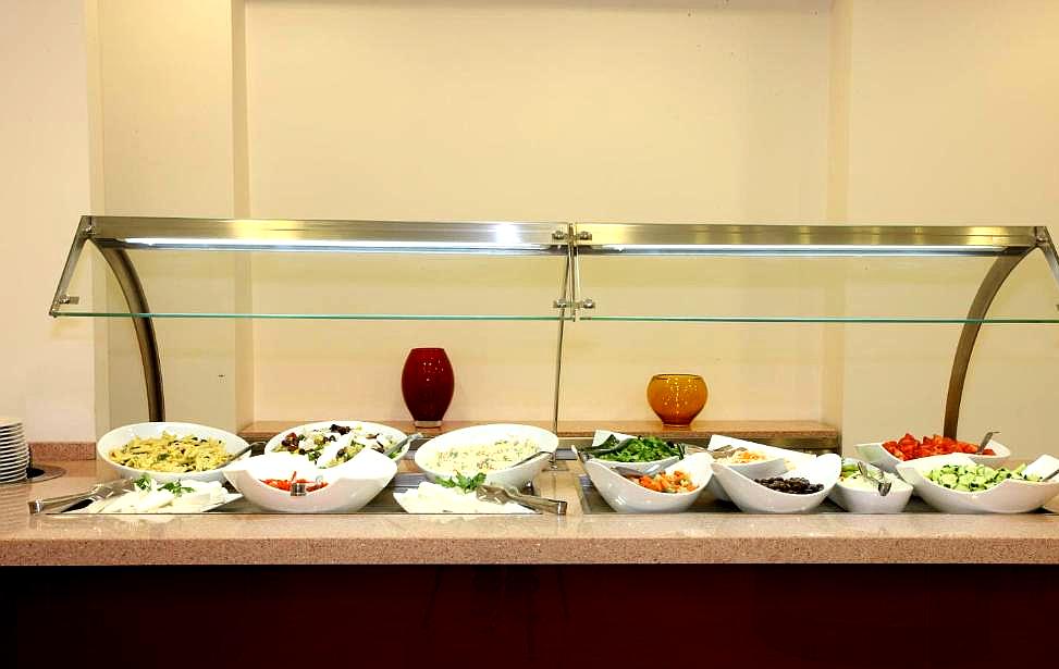 inviting buffet with a variety of salad options