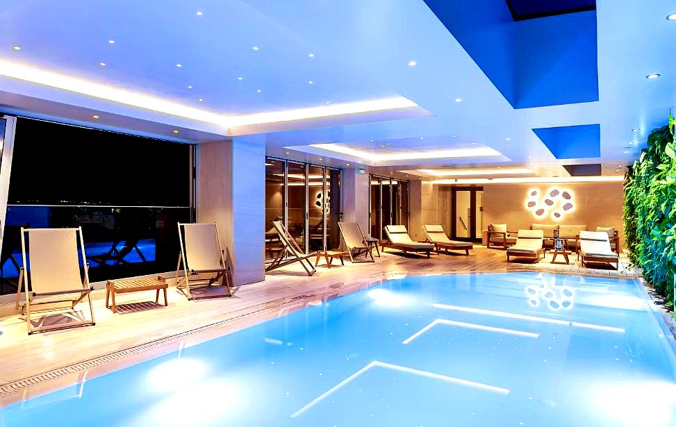 luxurious indoor pool area