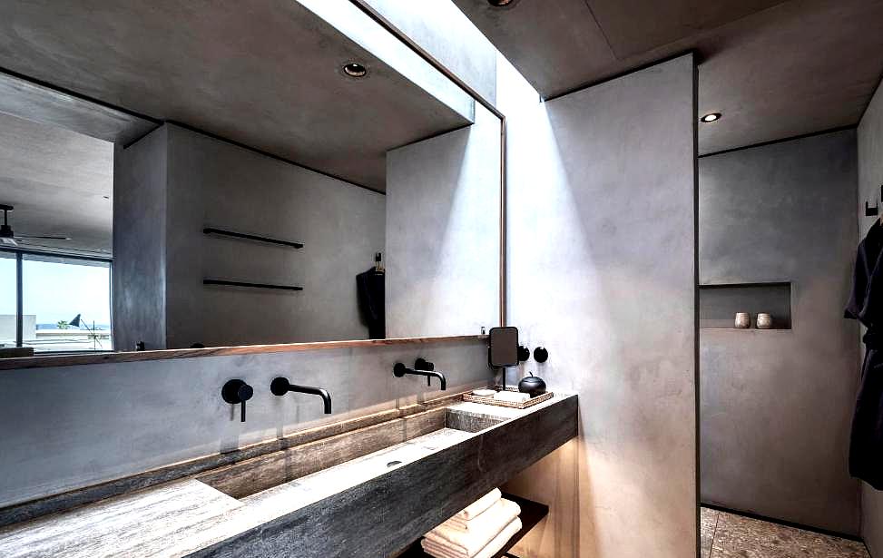 minimalist bathroom with modern design