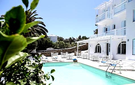 poolside hotel exterior daytime