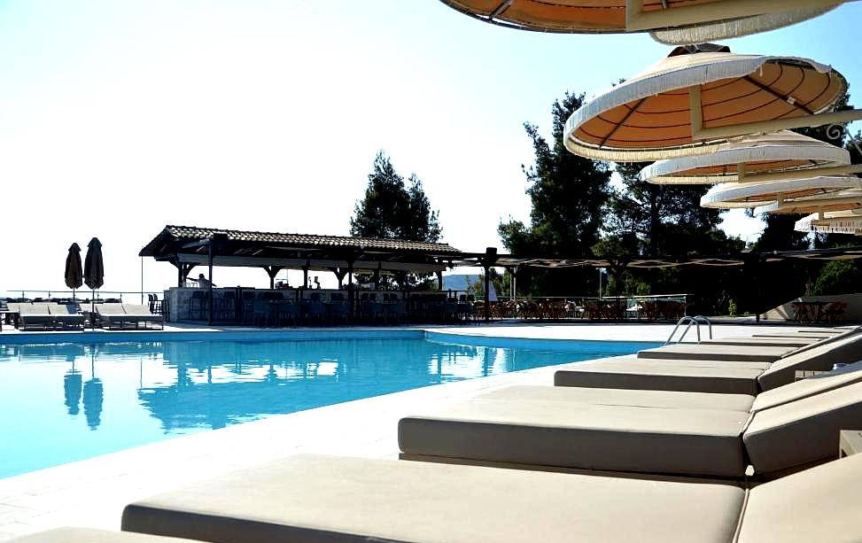 poolside with lounge chairs