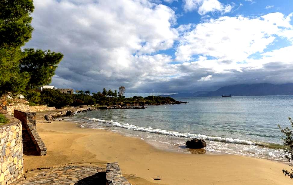 private beachfront with sea view