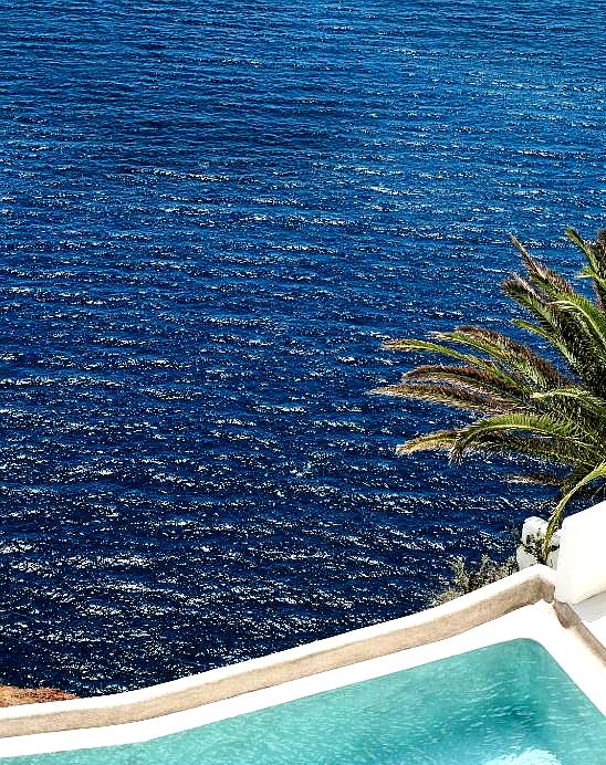 private pool with sea view