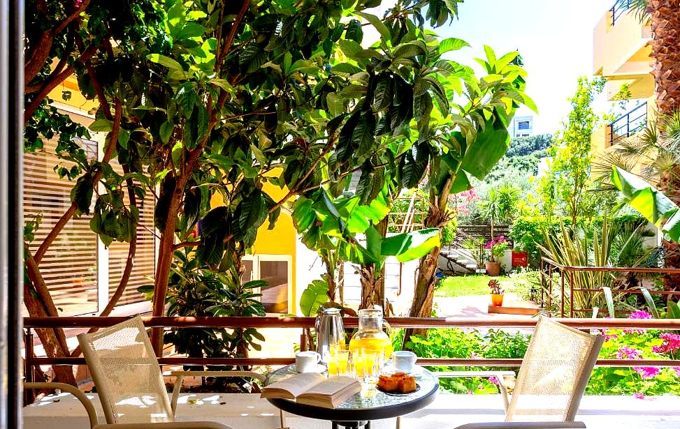 private terrace with garden view