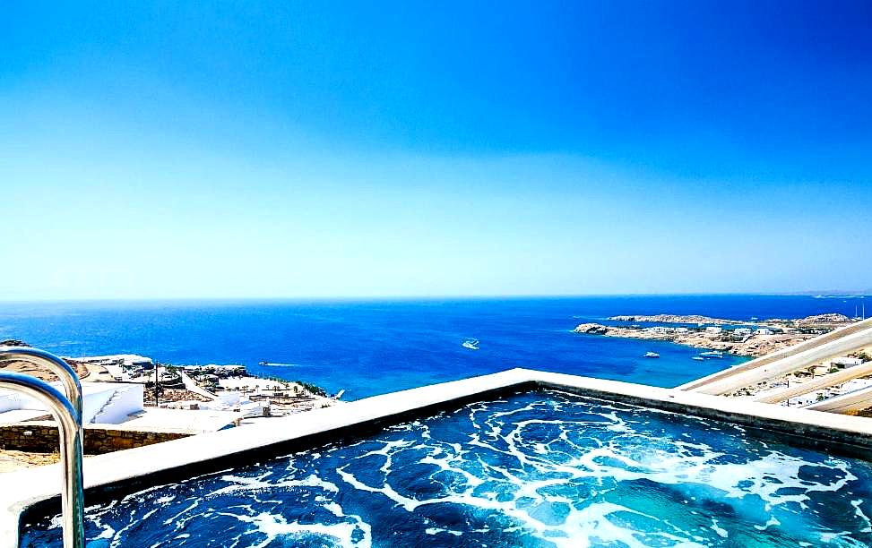 rooftop hot tub with stunning sea view