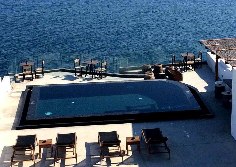 rooftop pool overlooking sea