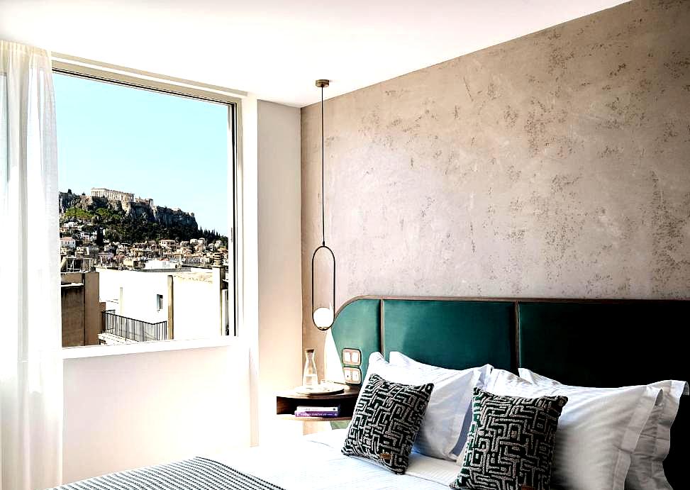 room with acropolis view and contemporary design