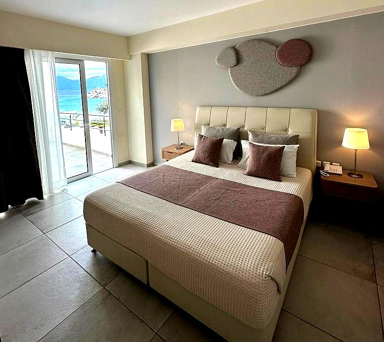 sea view bedroom with balcony