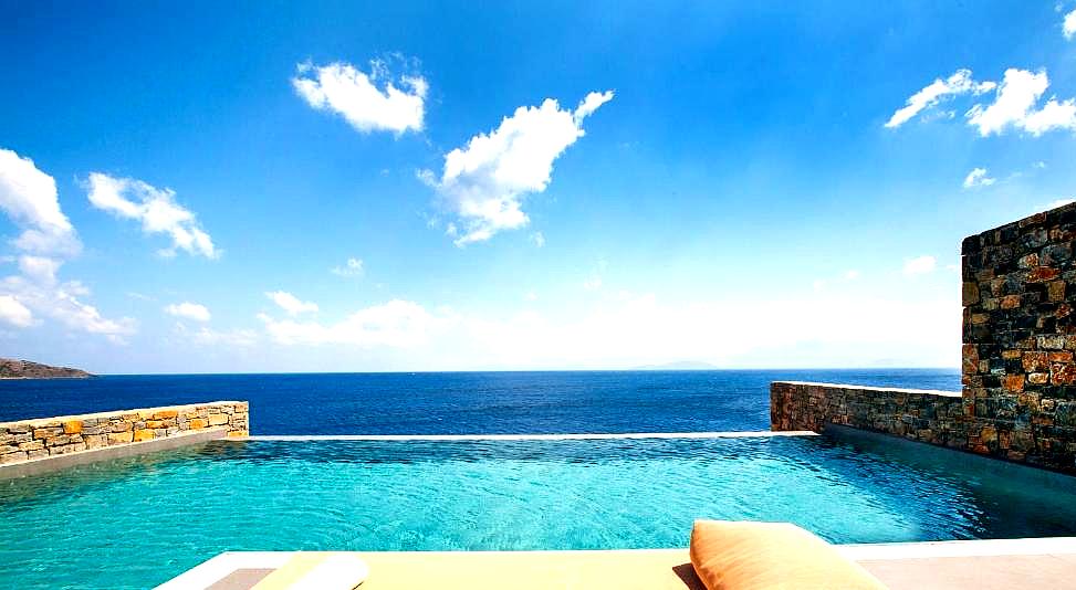 stunning infinity pool with panoramic sea view